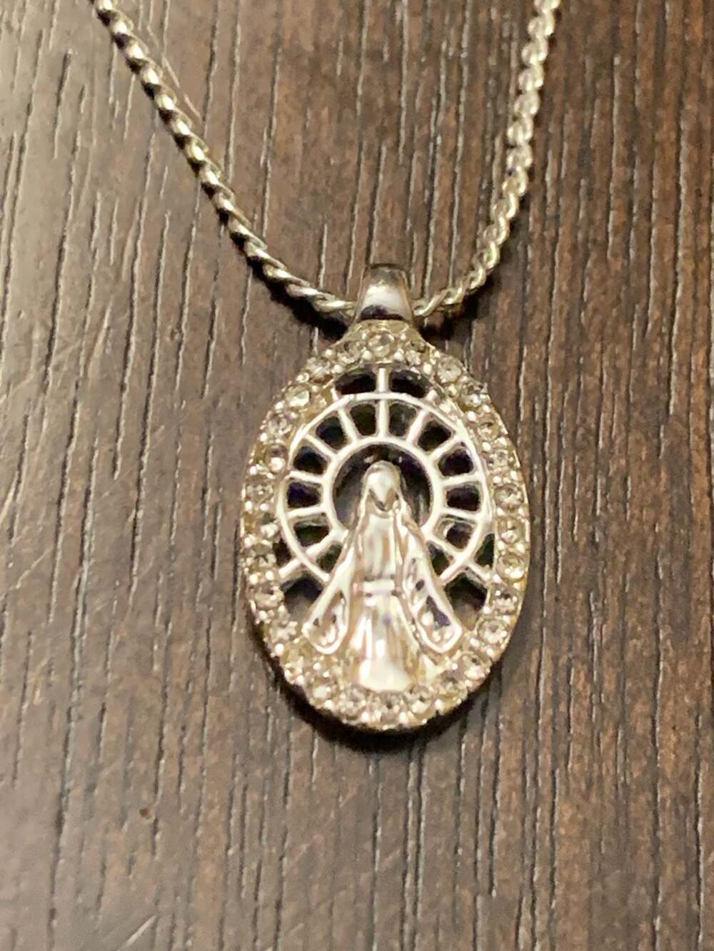 Alex and Ani Our Lady of Guadalupe Halo Pendant Necklace Silver